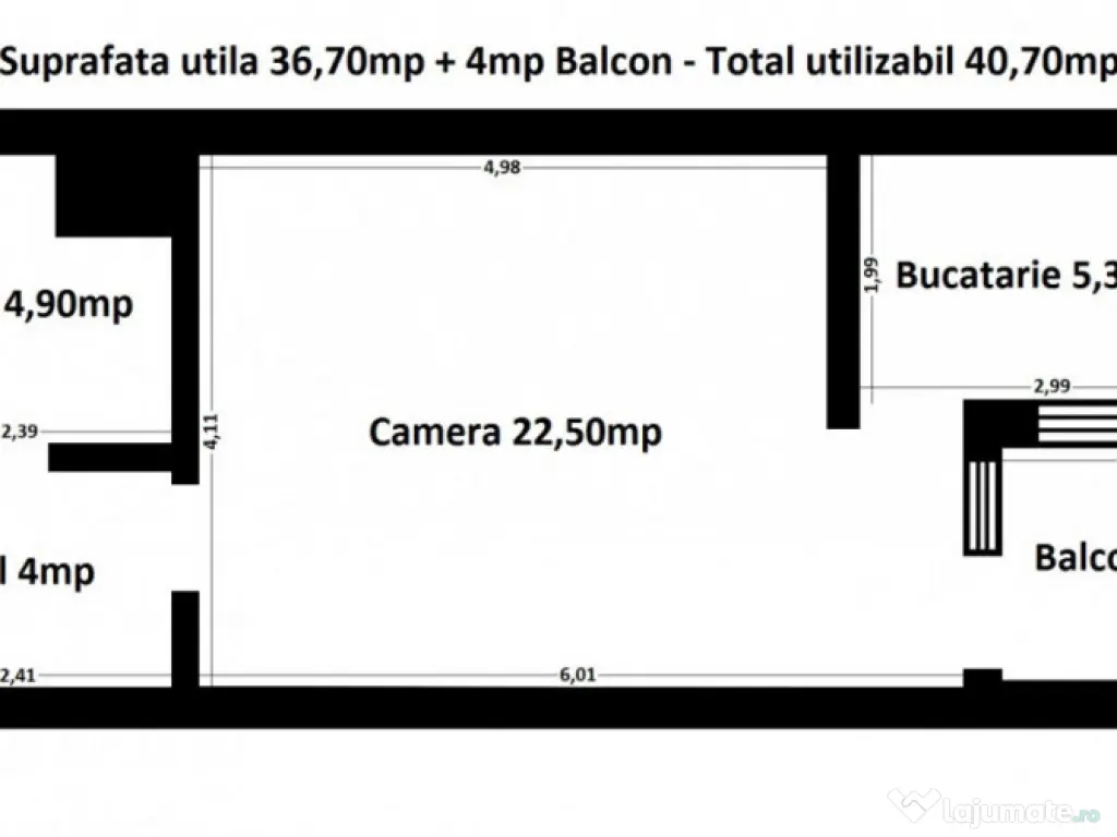 Eforie Nord Acapulco-Garsoniera 40,70mp mobilata-utilata tot