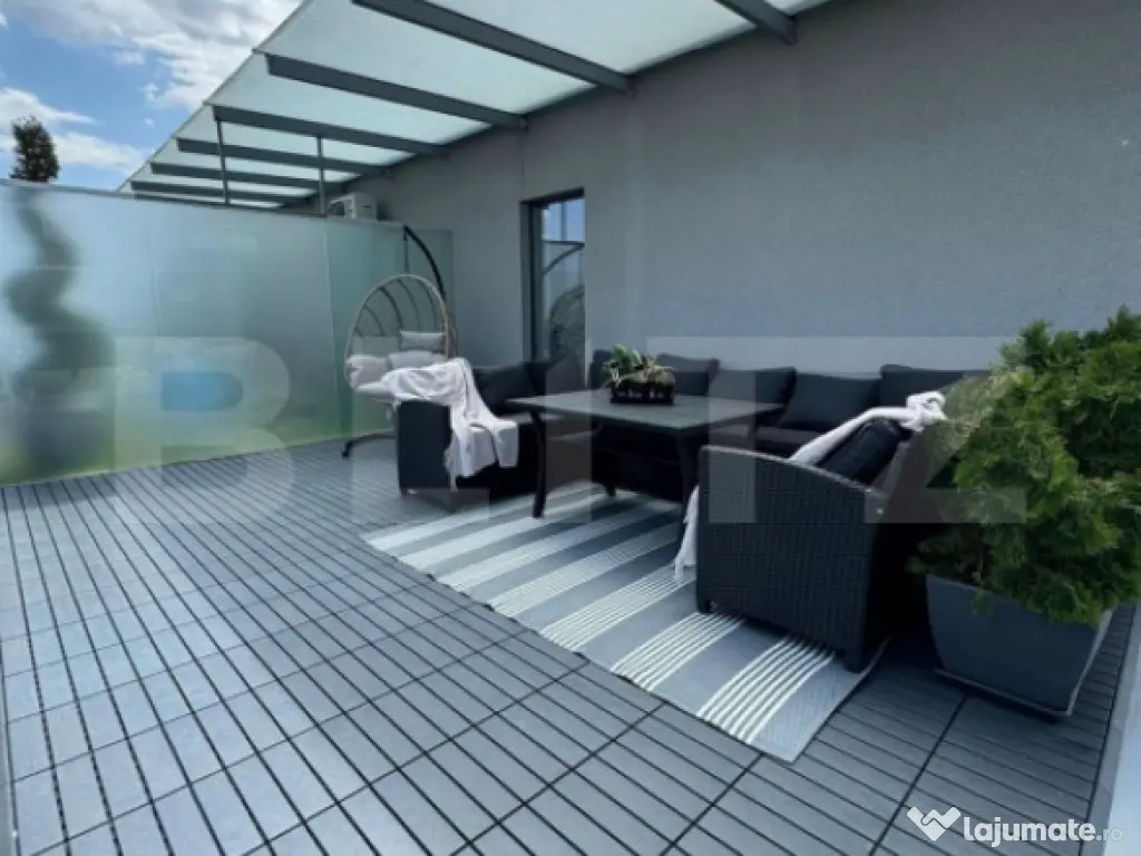 Apartament la cheie, 3 camere, 73 mp, 143 mp terasa, parcare