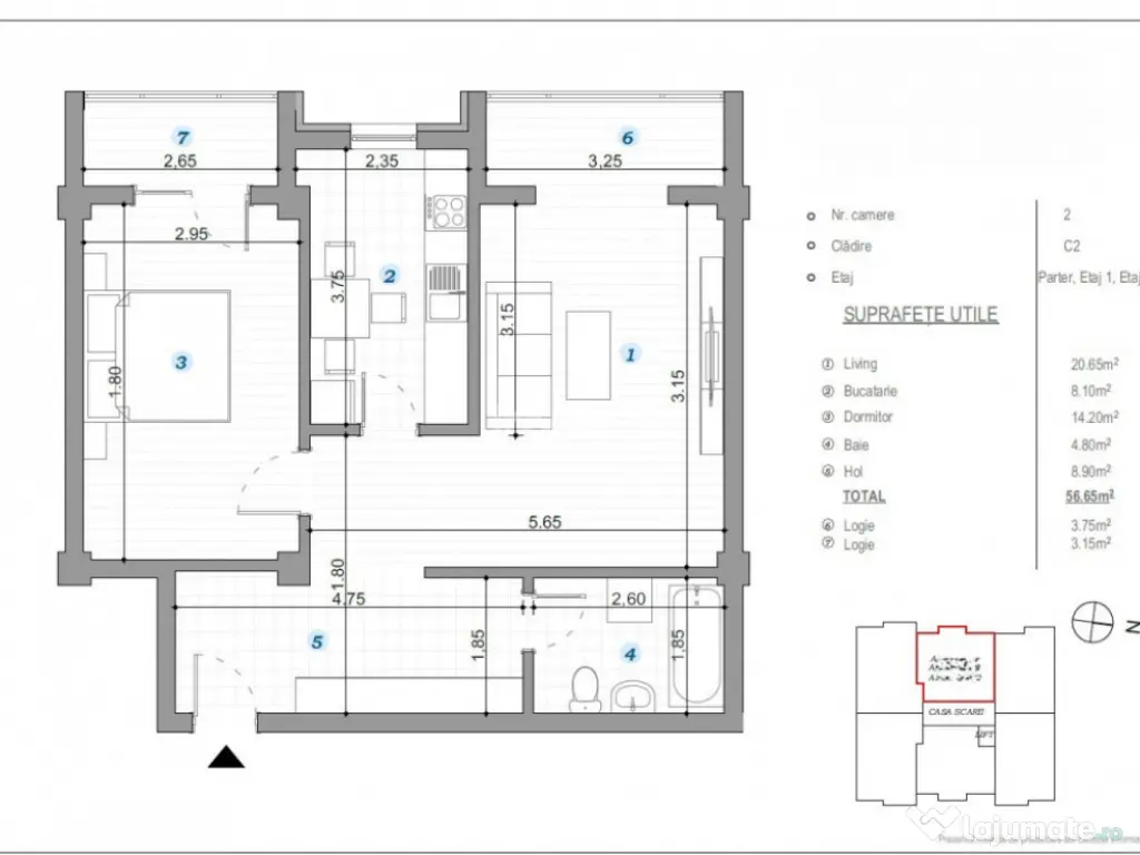 COMISION 0% ! 2 CAMERE DECOMANDAT POPAS PACURARI 