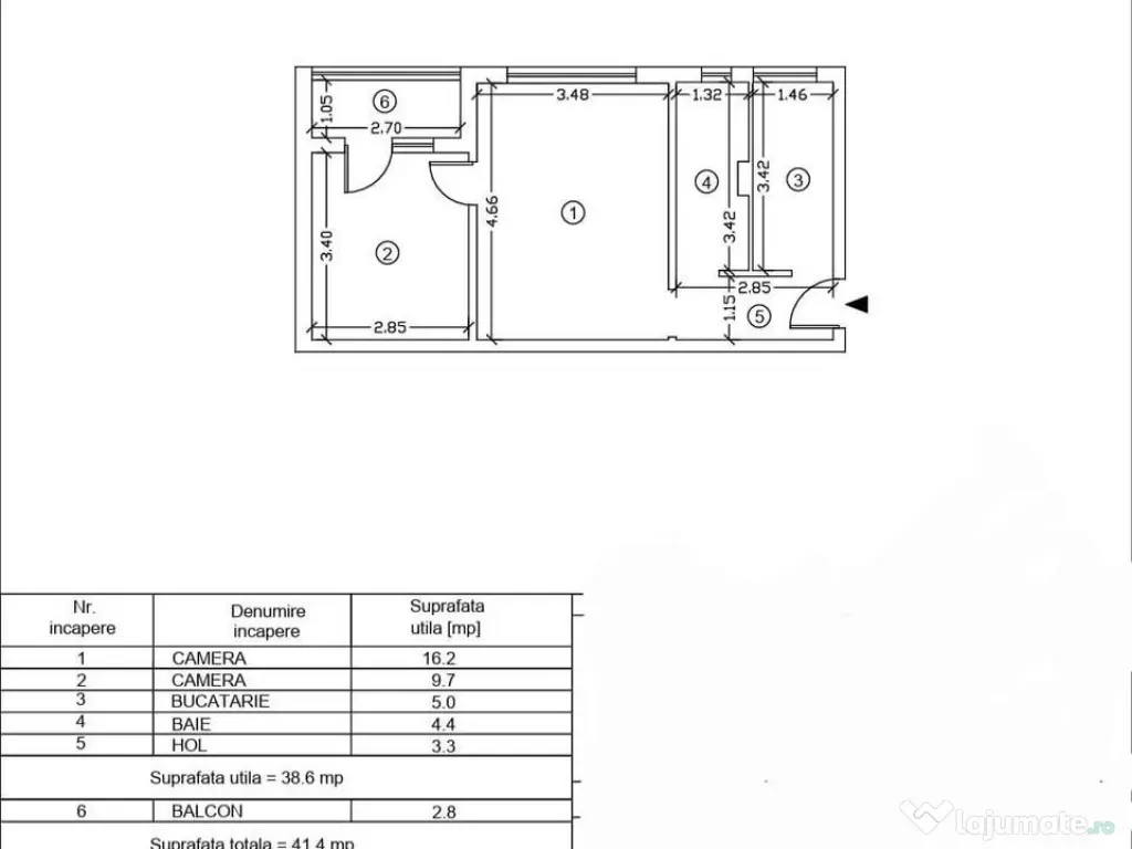 Apartament 2 camere zona Tomis III 