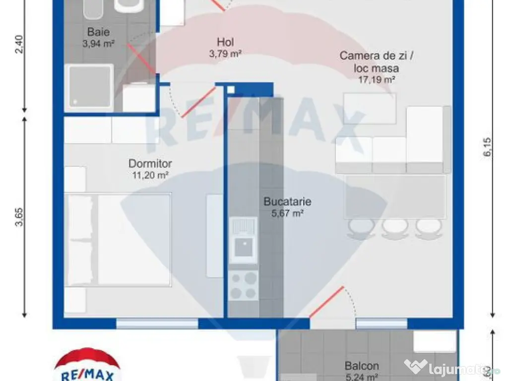 Apartament cu 2 camere de vânzare în zona Lotus - Grand... 