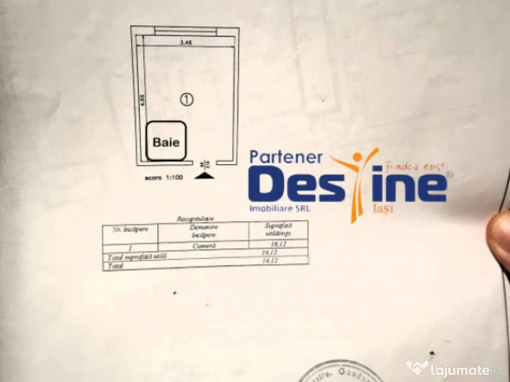 Cameră cămin 16 mp baie proprie mobilat și utilată renov 