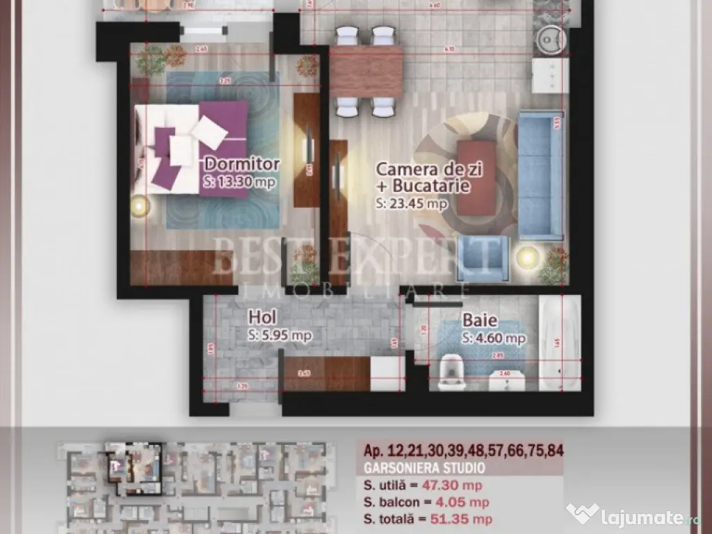 2 Camere Direct Dezvoltator Incalzire Pardoseala/ 600 m STB