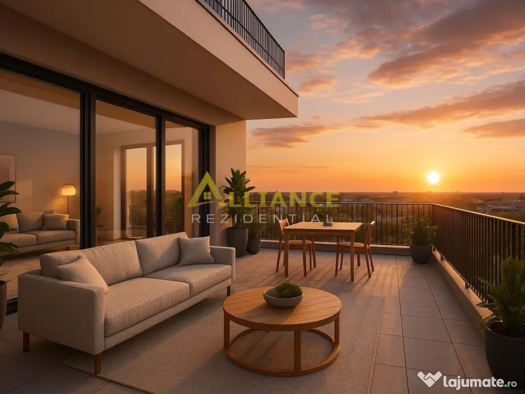 Apartament 2 camere 66 mp cu terasa 76 mp Campus Scolar