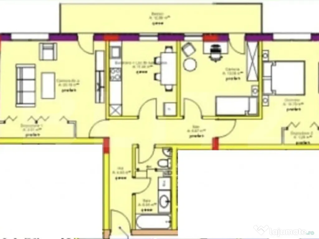 Apartament 3 camere, 2 Bai, Decomandat, 80 mp, Imobil Nou, Z 