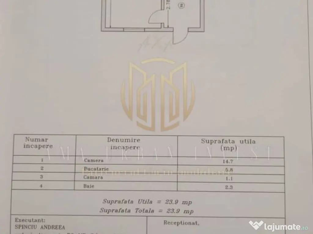 Piata Muncii garsoniera la curte 