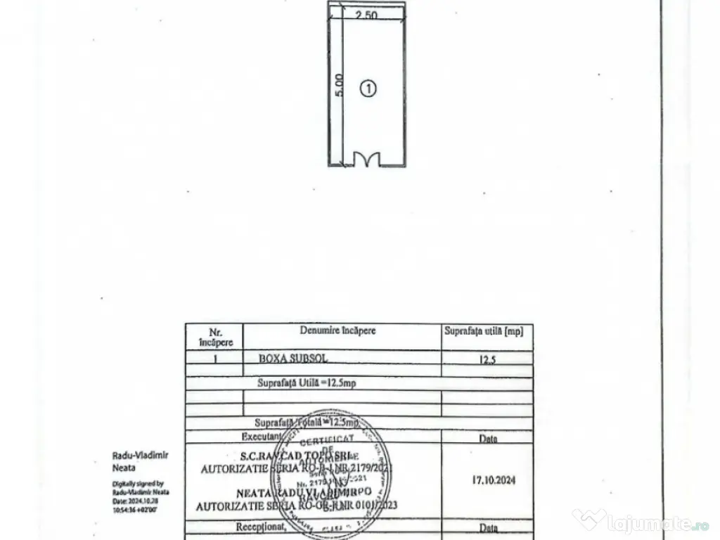 Apartament cu 3 camere la etajul 3/4 decomandat izolat termi