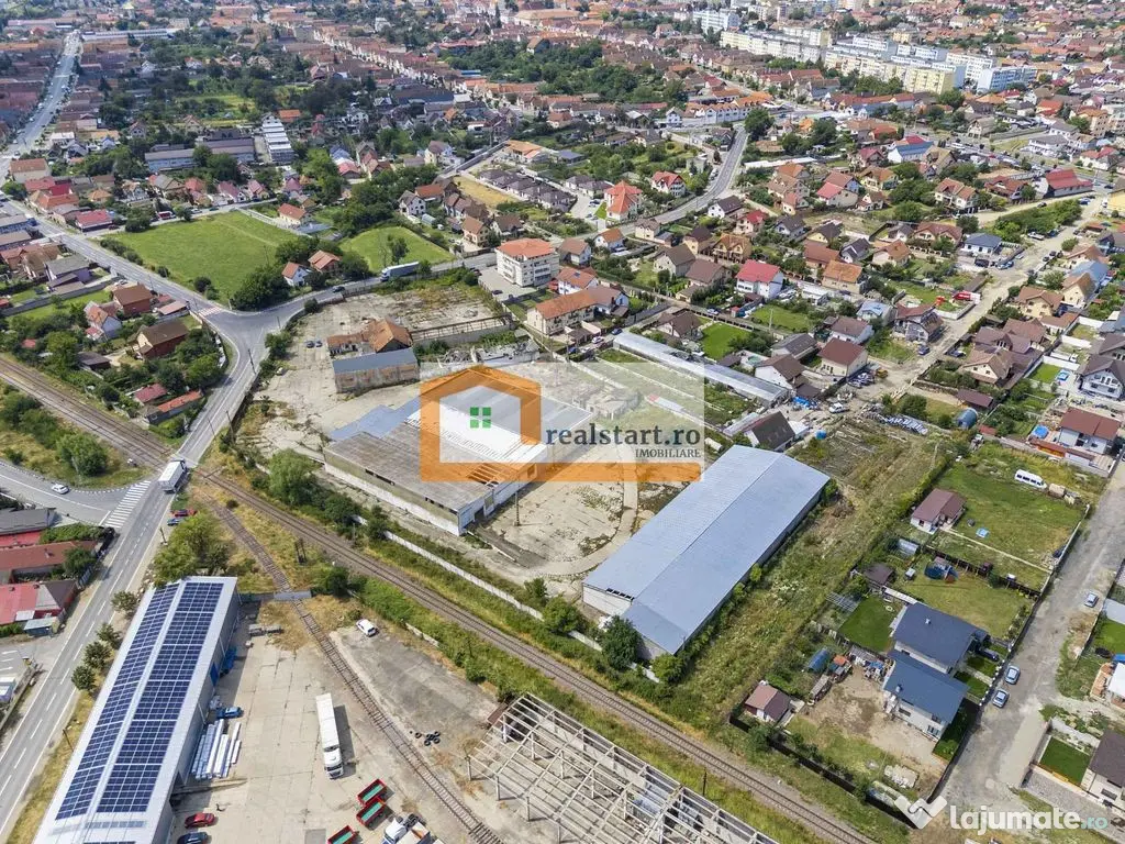 Codlea, Depozite si teren 1,7Ha, 5600mp cladiri, D 155ml ...