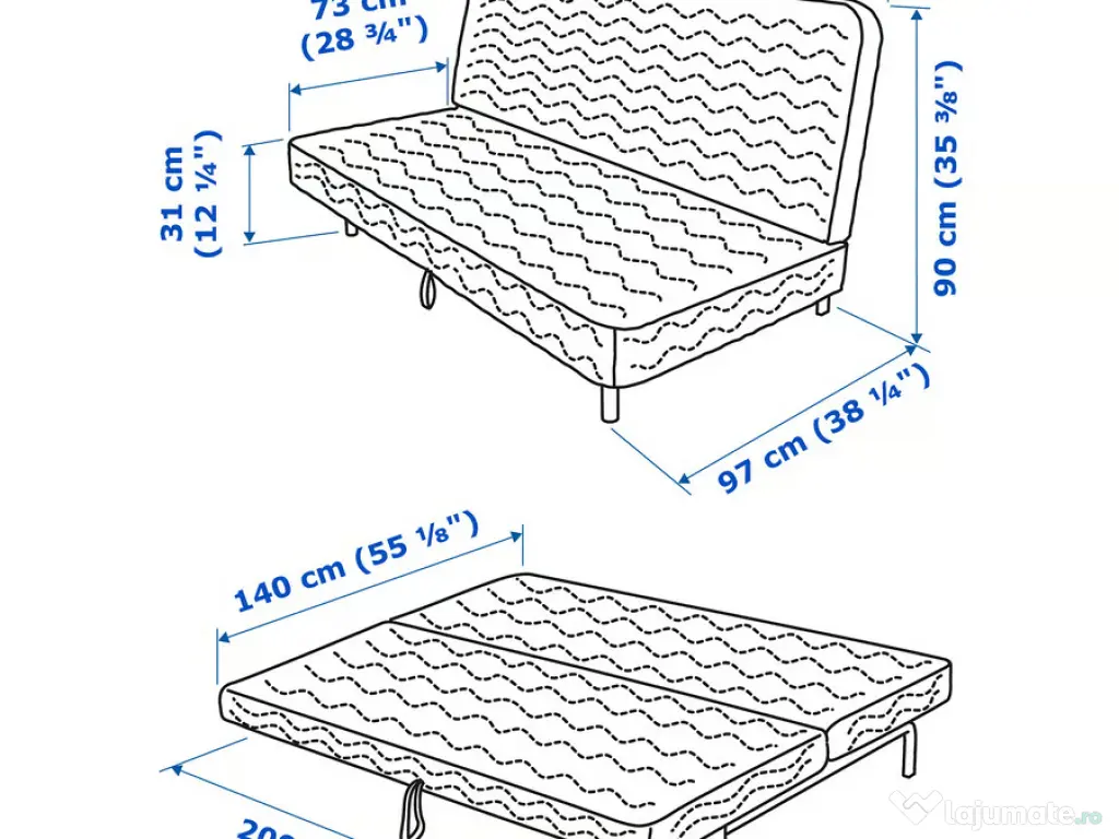Vand urgent canapea extensibila 3 locuri 