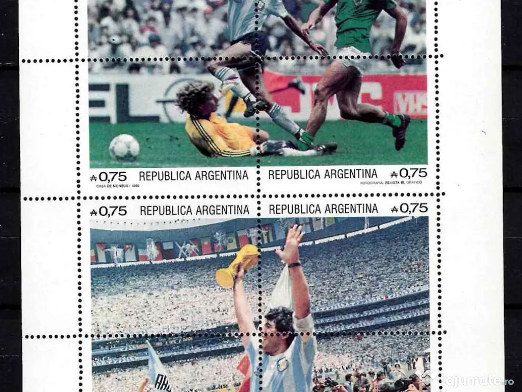 Timbre fotbal maradona nestampilate 