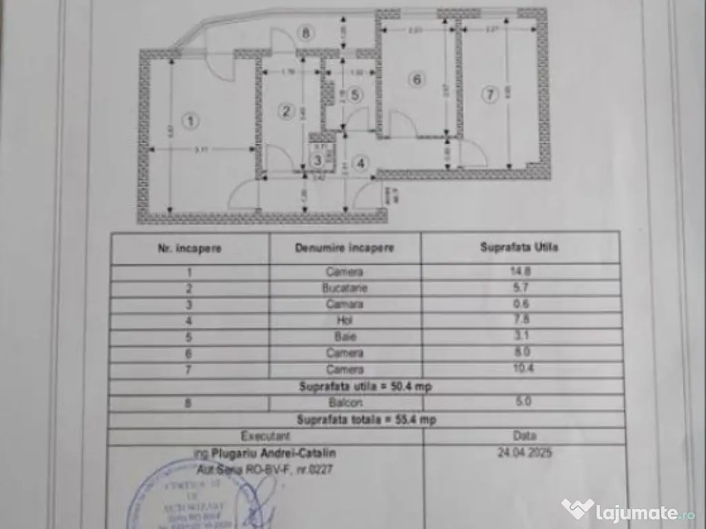 Apartament spatios 3 camere Astra 