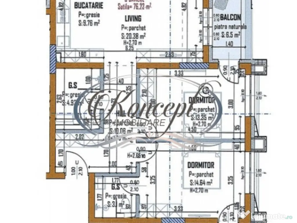 Apartament nou cu 2 balcoane in Marasti 