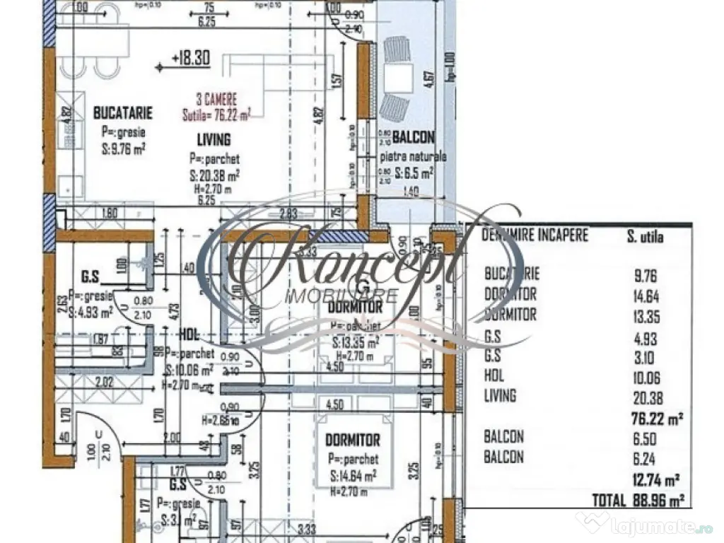 Apartament nou cu 2 balcoane in Marasti 