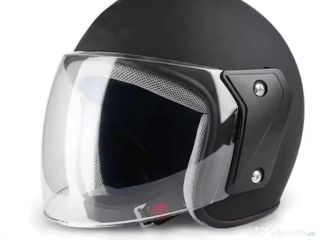 Casca moto/scuter unisex, cu vizor, marime universala 55-60cm, FIXATO, Neagra 