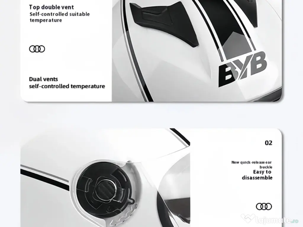 Casca Moto/Scuter Italia, Viziera Dubla, Protectie UV, marime universala, Neagra 