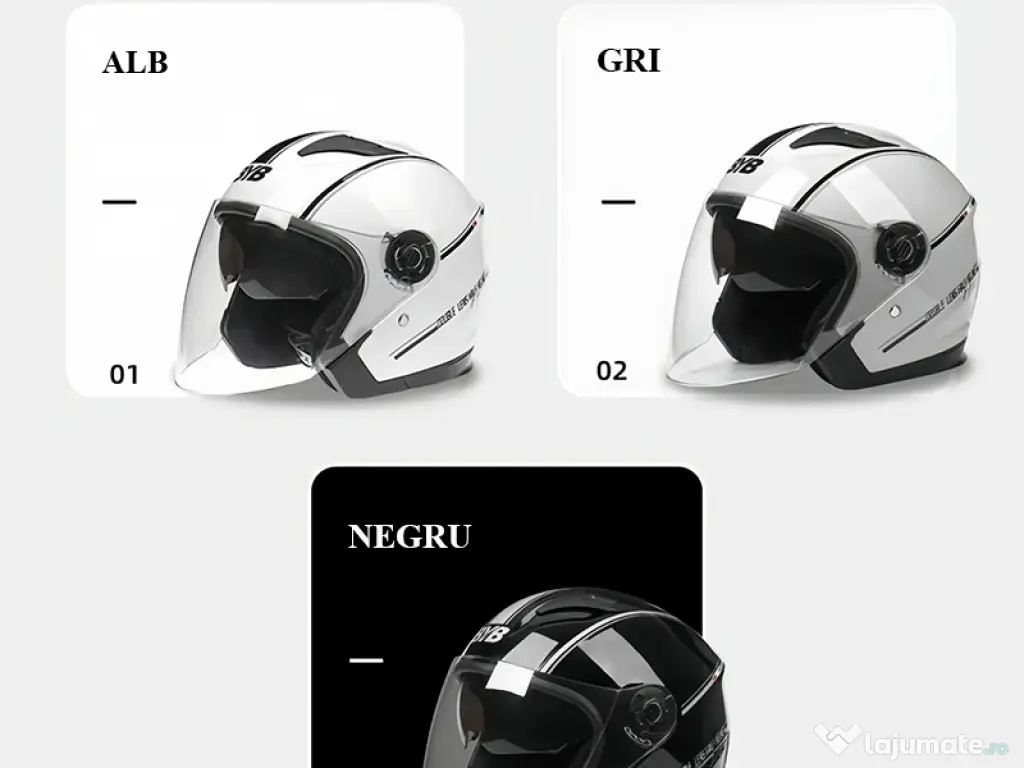 Casca Moto/Scuter Italia, Viziera Dubla, Protectie UV, marime universala, Neagra 