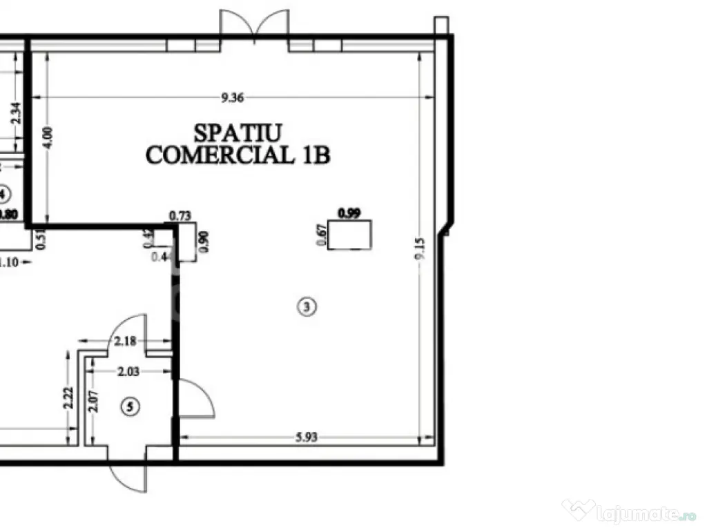 Spatiu Comercial 67 MP | City Nord Tunari | Front stradal 9, 