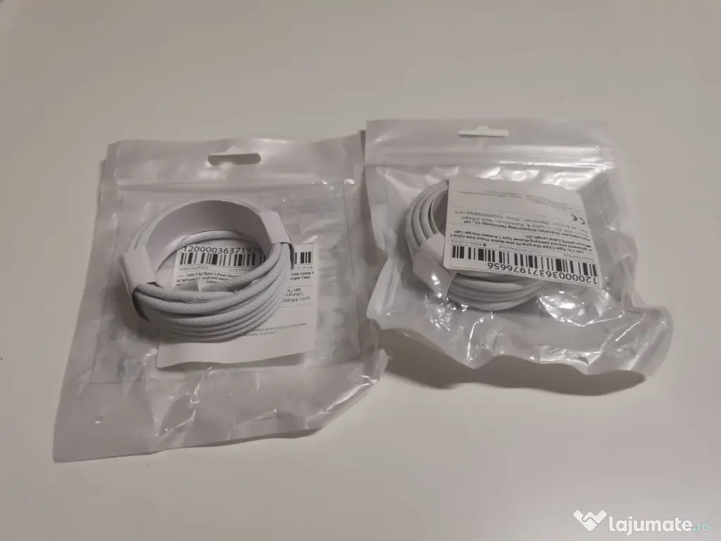 Cabluri încărcare Type-C 60W/100W & Cablu iPhone - Sigilate/Noi 