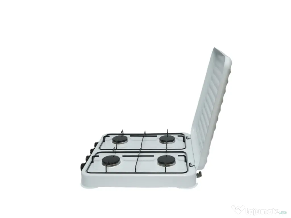Plita Aragaz Mini 4 Ochiuri Arzator Gaz Camping Bucatarie Emailat Alb 