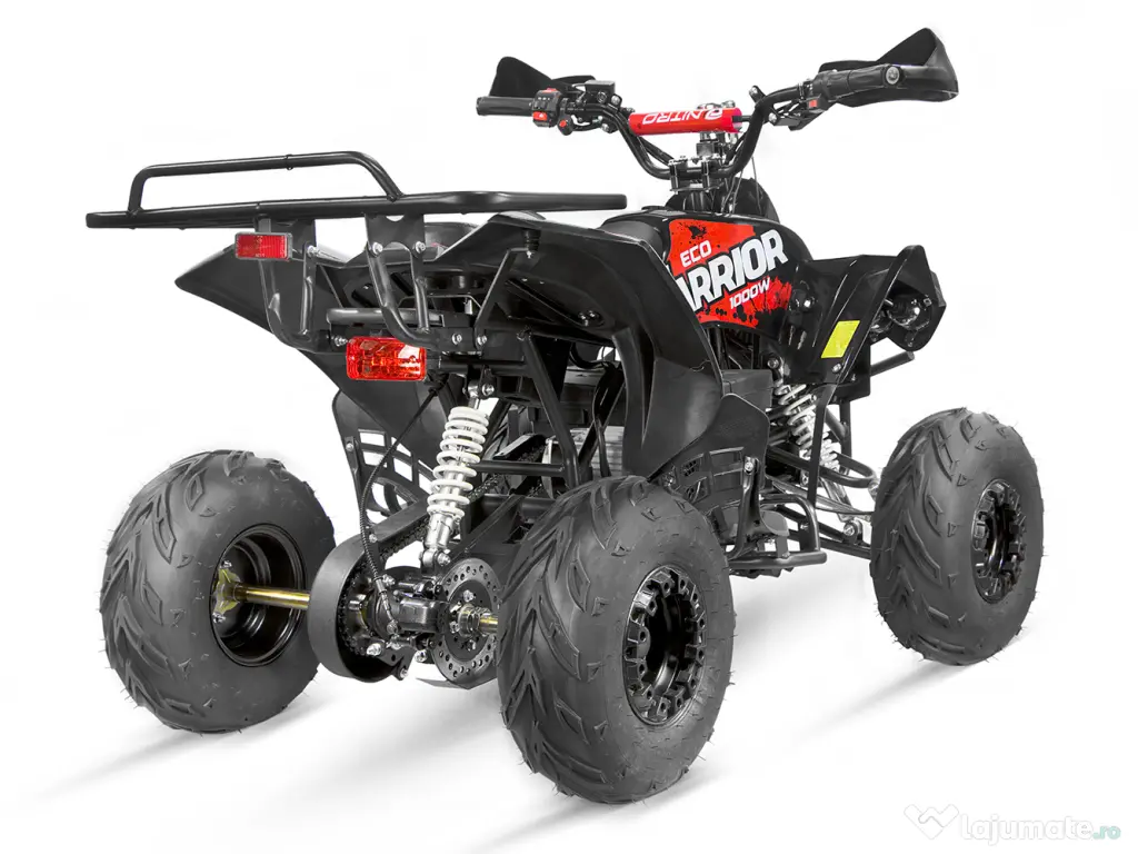 ATV electric NITRO ecoWarrior 1000W 48V 20Ah, roti 7 inch Rosu 