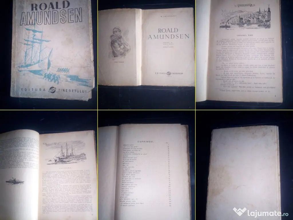 Roald Amundsen carte veche originala extrem de rara