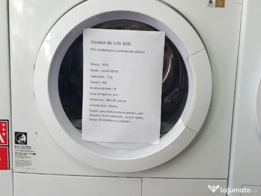 Uscatoare AEG cu POMPA DE caldura, import Germania 