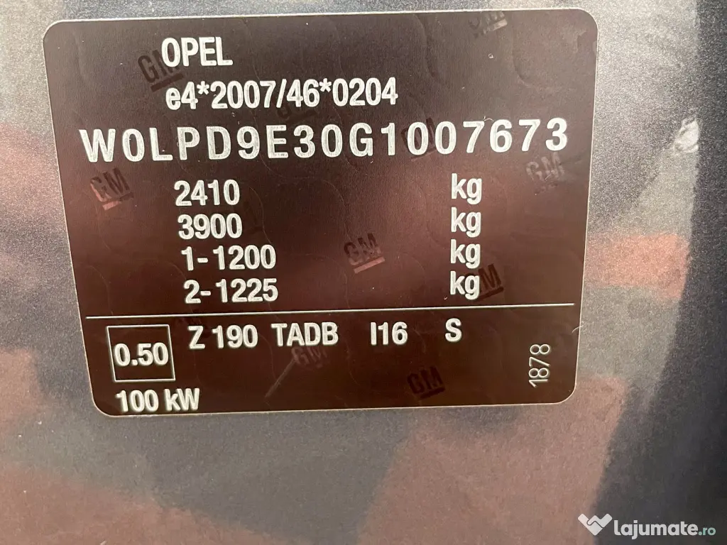 OPEL ZAFIRA . An 2016 . 1,6 Diesel . Rate fixe . Garantie 12 luni , Buy-Back . 