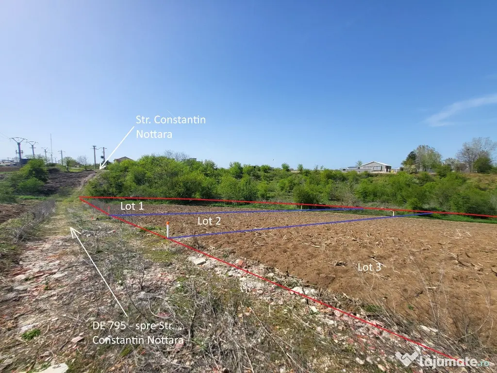 Teren Intravilan vedere la lacul Snagov zona de vile noi 500mp 