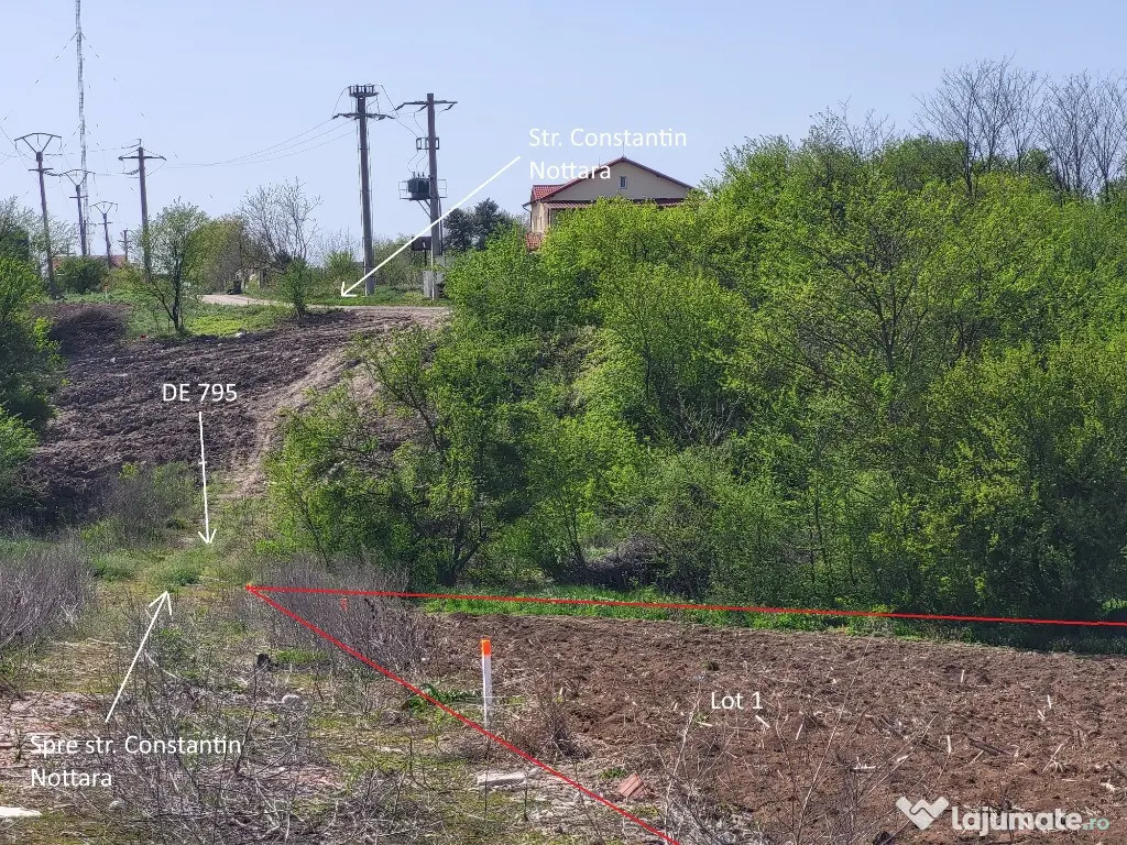 Teren Intravilan vedere la lacul Snagov zona de vile noi 500mp 