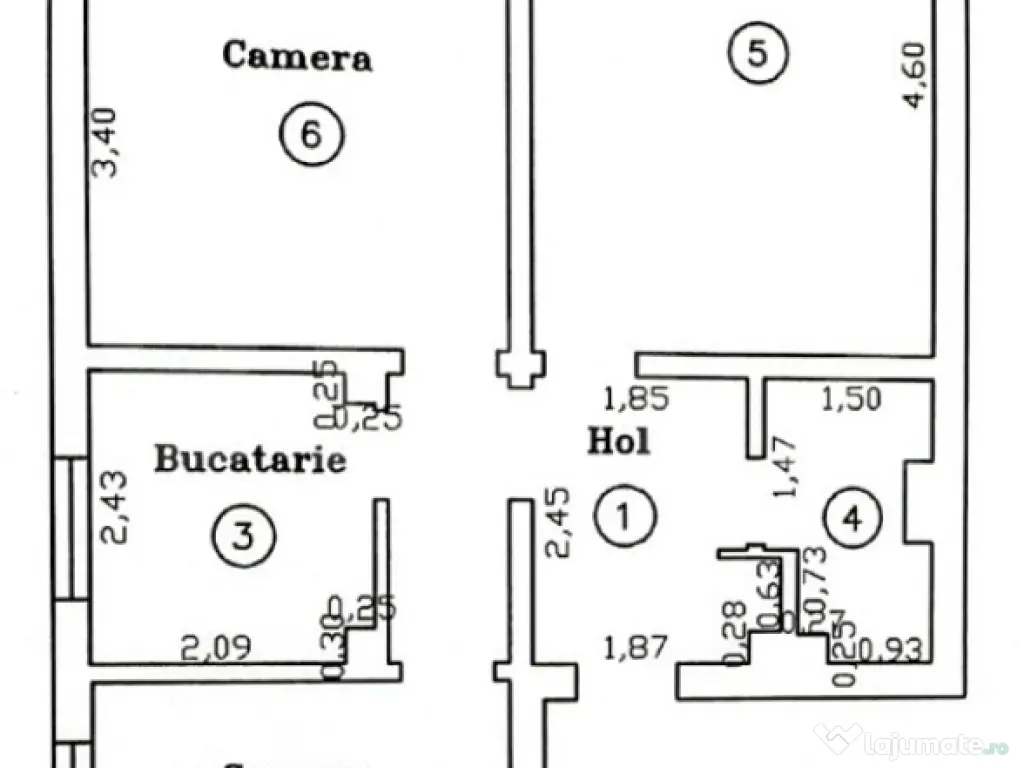 Apartament 3 camere, 53 mp, Compexul studentesc 