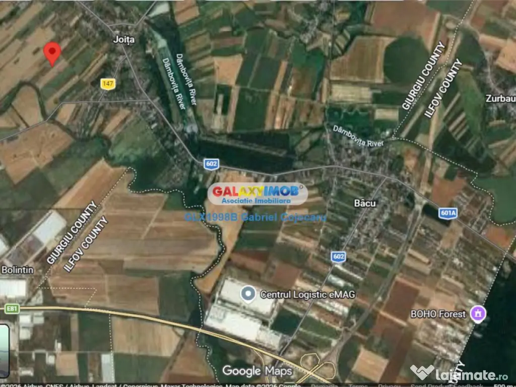 Teren constructii intravilan 900m Joita-Giurgiu/ la 7 min de