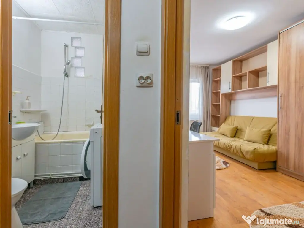 Garsoniera mobilata cu loc de parcare