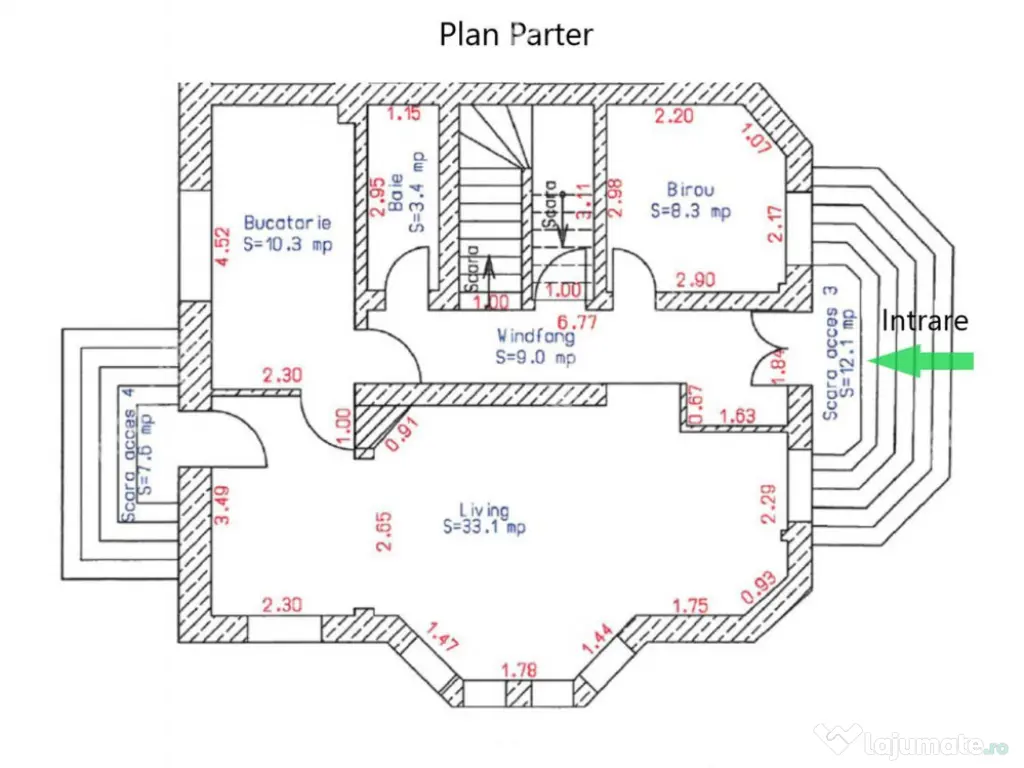Casa individuala 5 camere 2 bai 290 mp teren zona Mall Selim