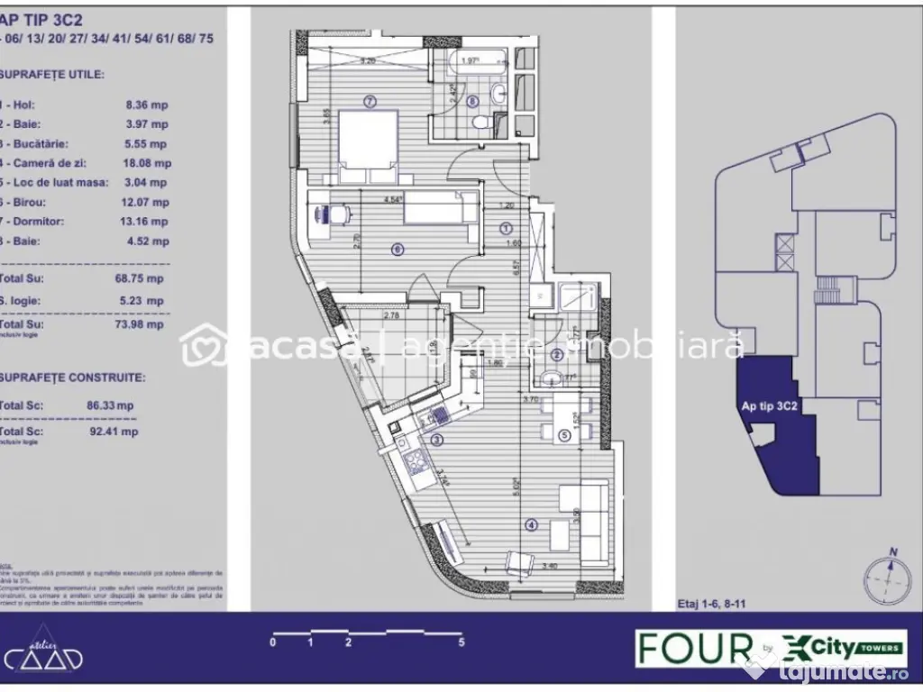 Apartament cu 3 camere și parcare subterană | XCity Tim... 