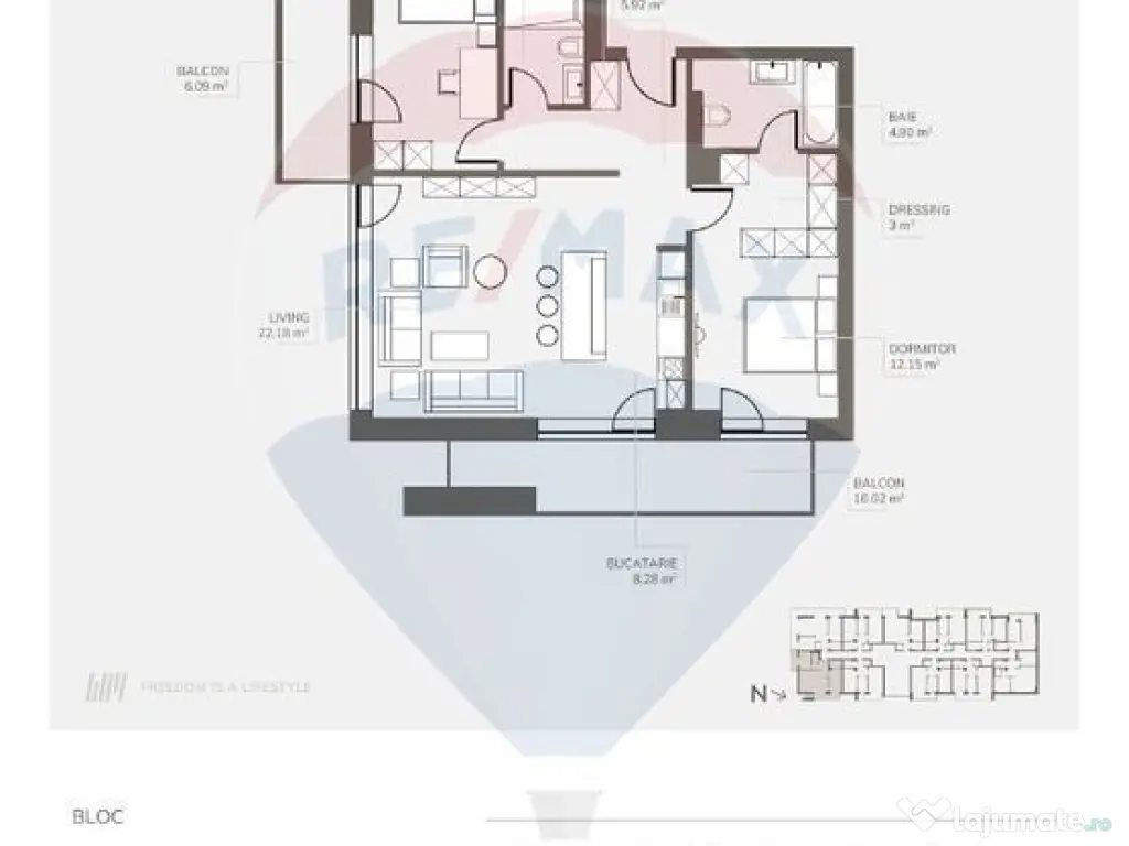 Apartament 3 camere open-space | Welmont by ROKMAN 