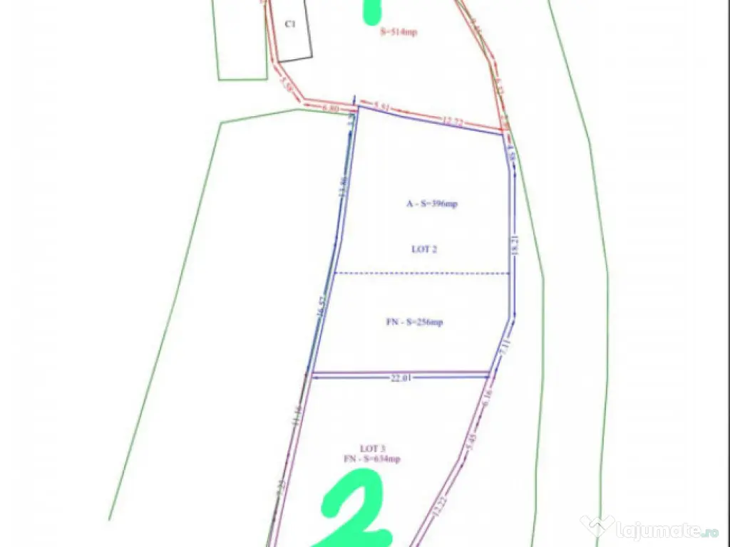 EXCLUSIVITATE , DE VANZARE 2 PARCELE de teren intravilan , 