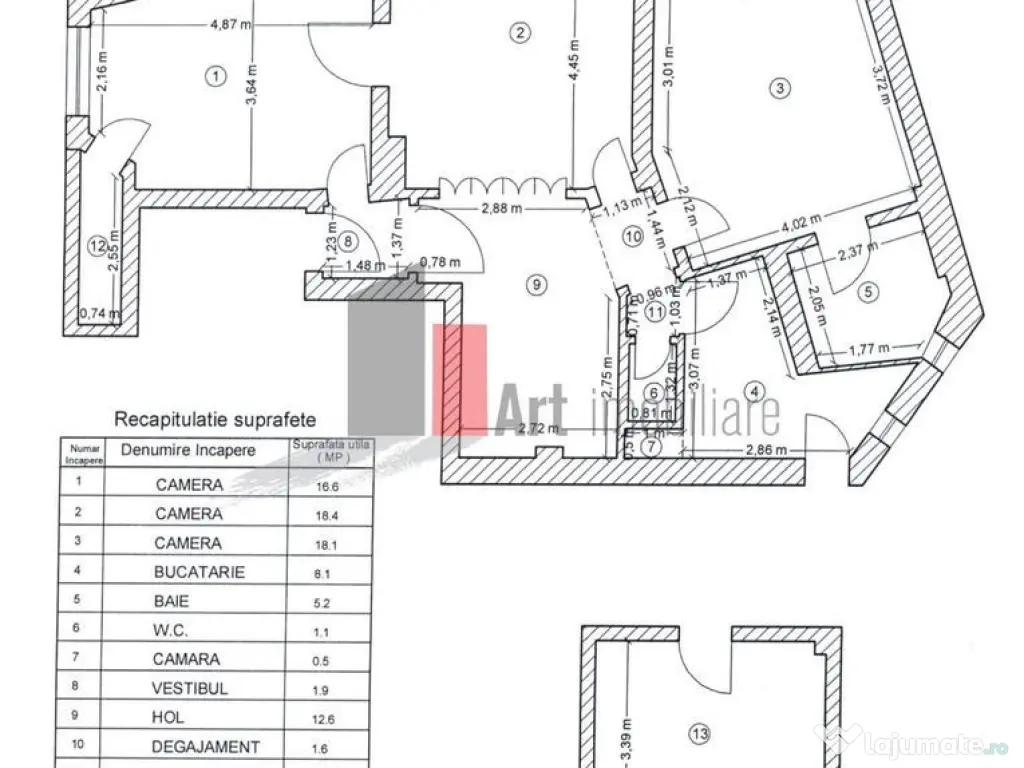 APARTAMENT 4 CAMERE -PIATA IZVORUL RECE 