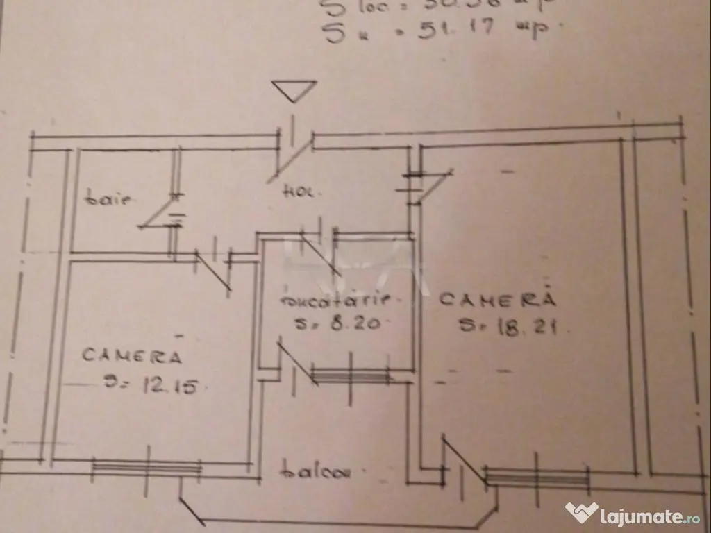 2 camere Dacia decomandat, et. 5, an 1982, metrou, 51 mp 