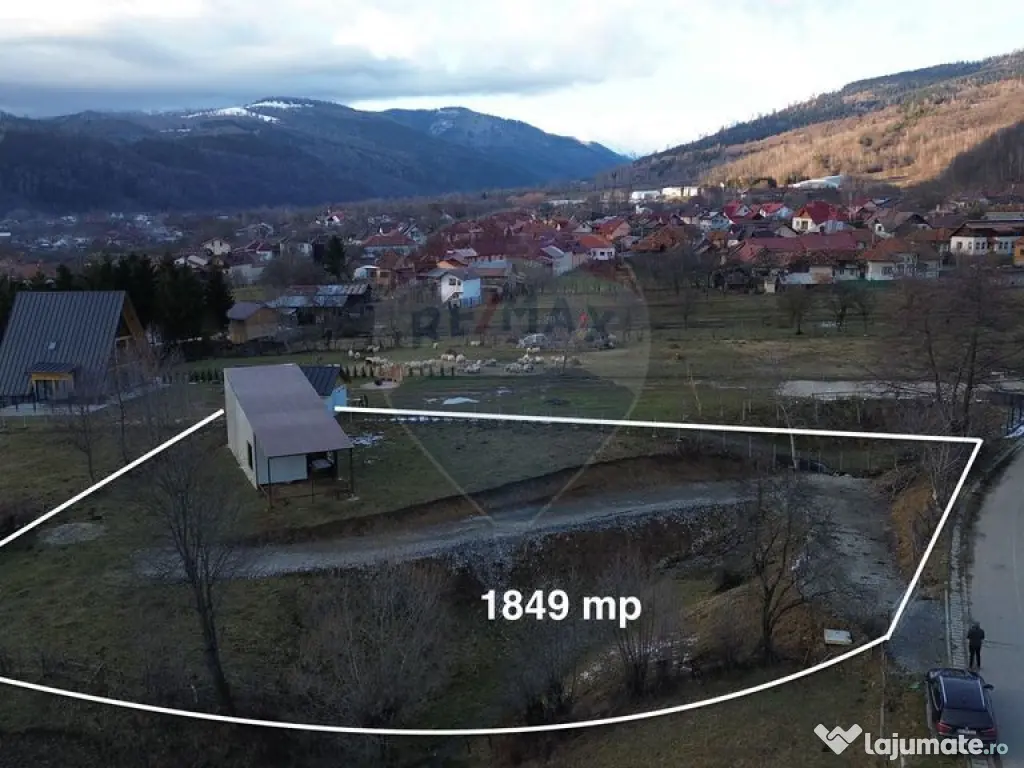 Teren de vanzare in Leresti si casa la roșu cu vedere sp...