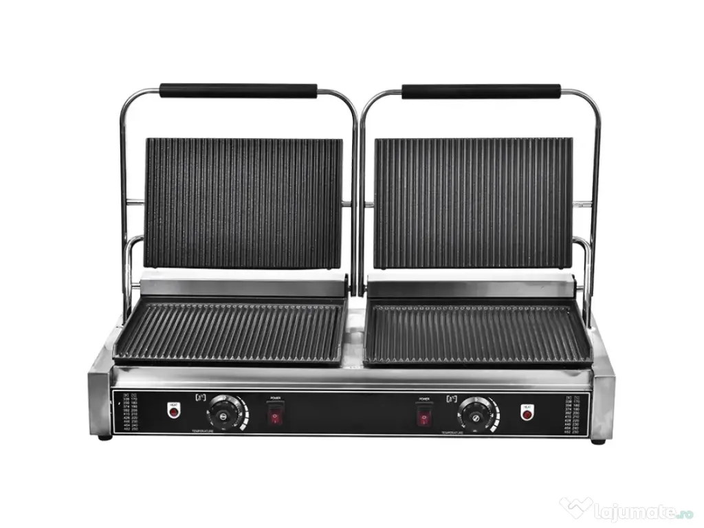 Contact grill dublu cu placi striate - 4.4 kW 