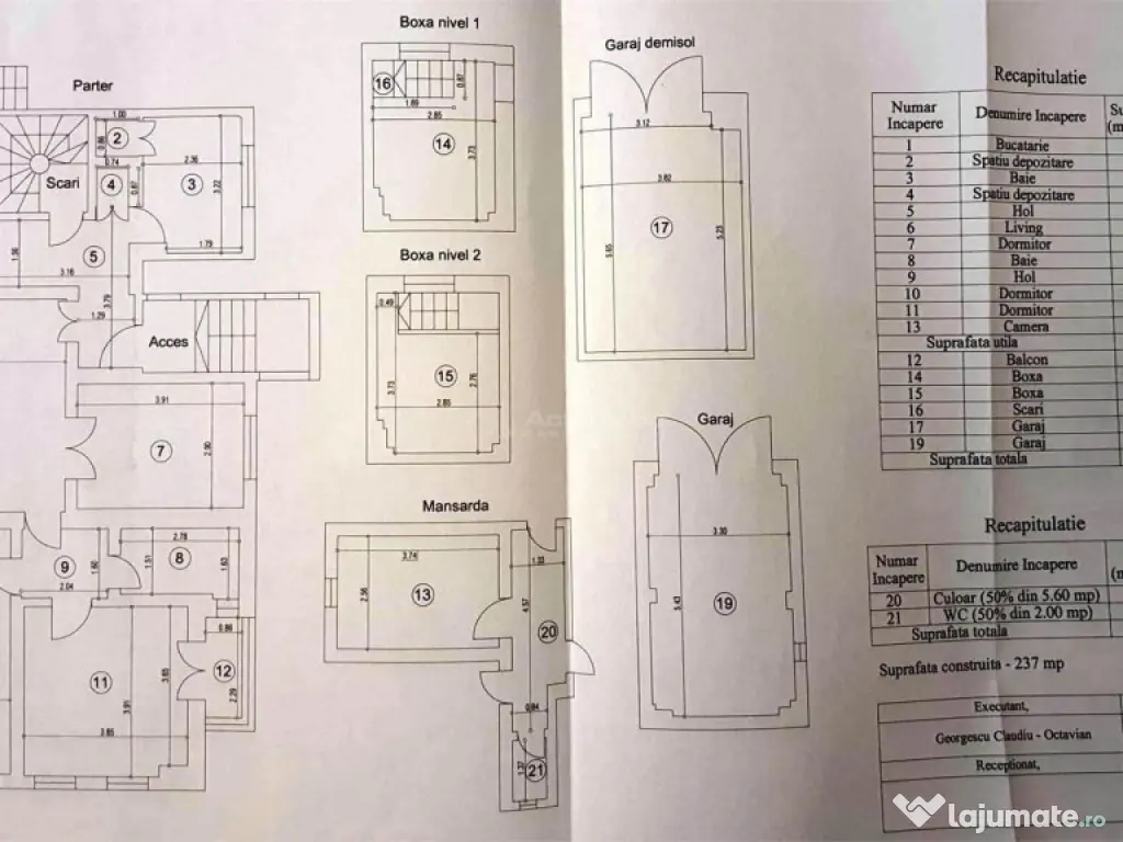 4 cam Floreasca, plus 1 cam mansarda(birou), in vila, curte,