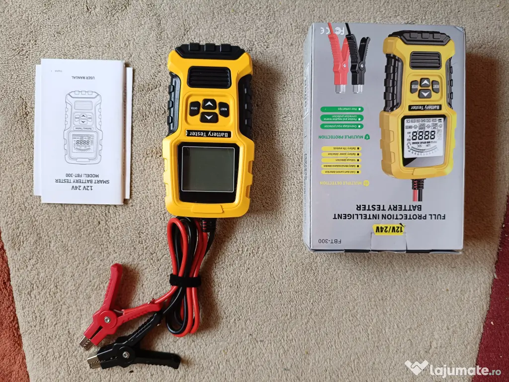 Analizor Baterie Auto FBT-300 12V-24V, 100-2000 CCA, 2-220 Ah - NOU / SIGILAT 