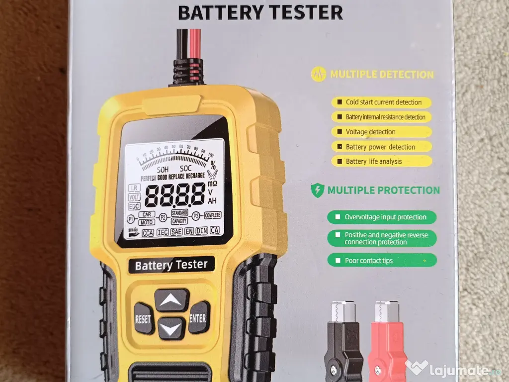 Analizor Baterie Auto FBT-300 12V-24V, 100-2000 CCA, 2-220 Ah - NOU / SIGILAT 