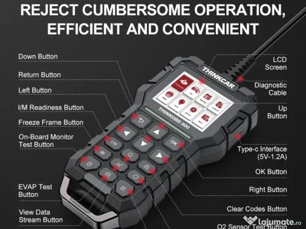 ThinkCar THINKOBD 900 - Tester Avansat Diagnoză Auto Full OBD2 - NOU / SIGILAT 