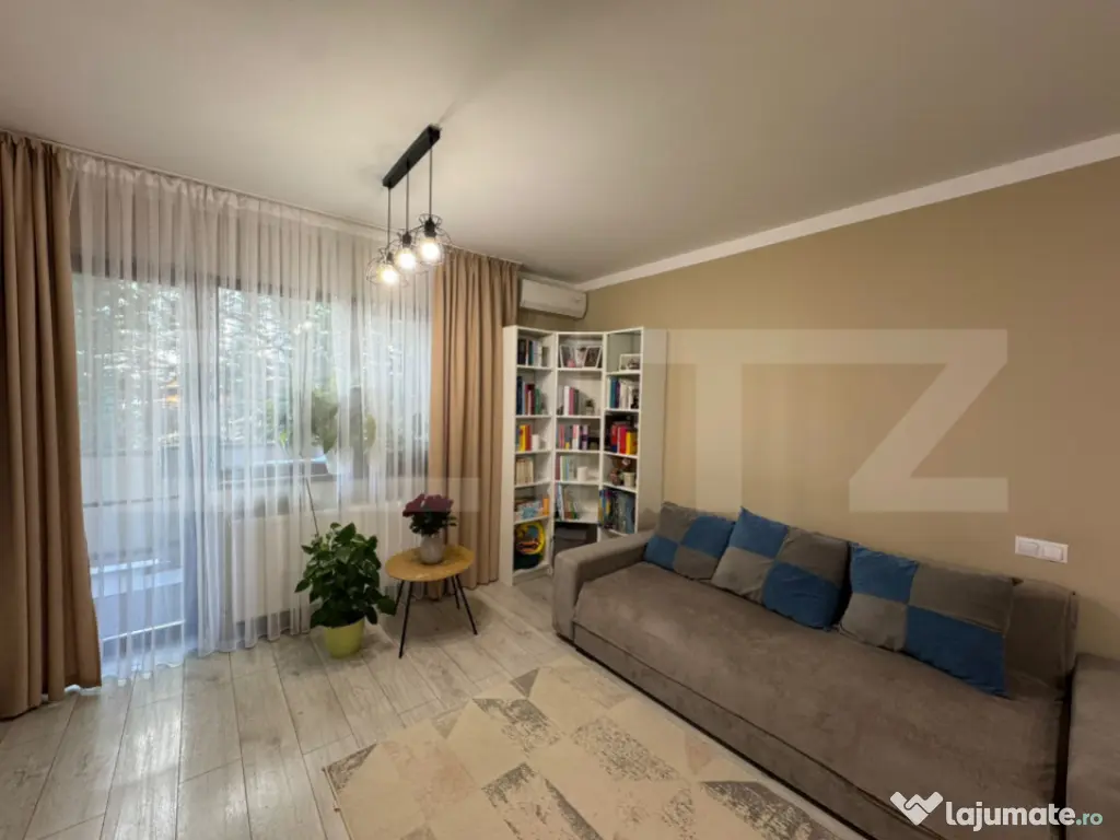 Apartament cu 2 cam, parter, 54 mp, cu gradina de 50 mp si 