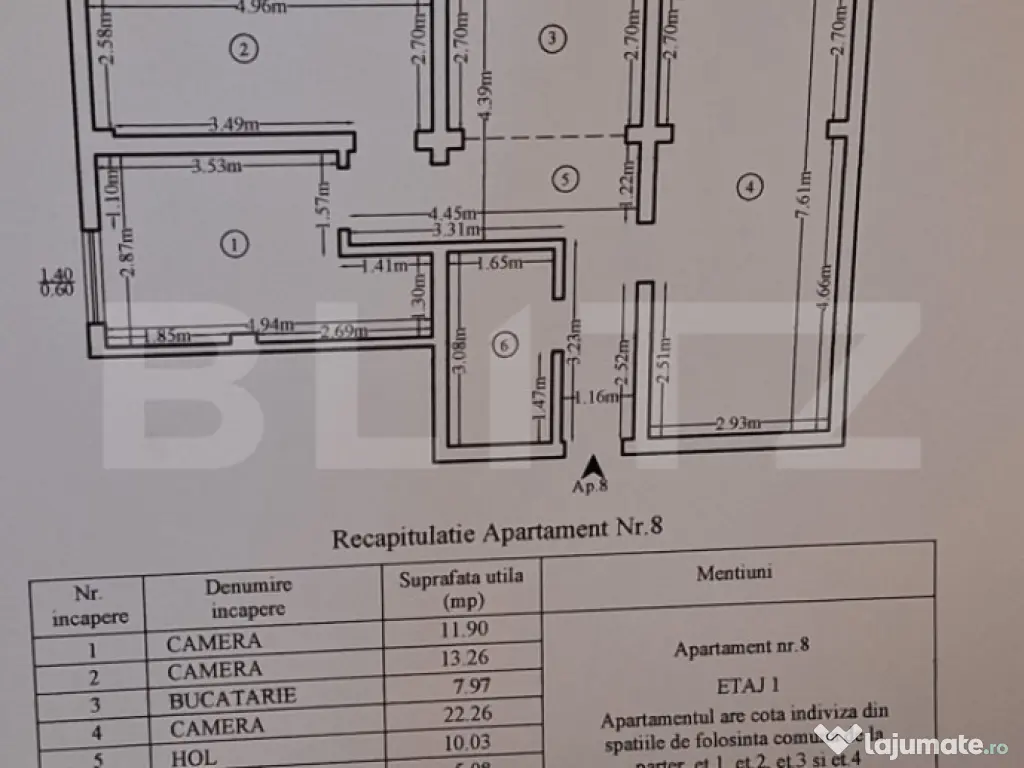 Apartament 3 camere, 83.75 mp, zona Canta – Iași