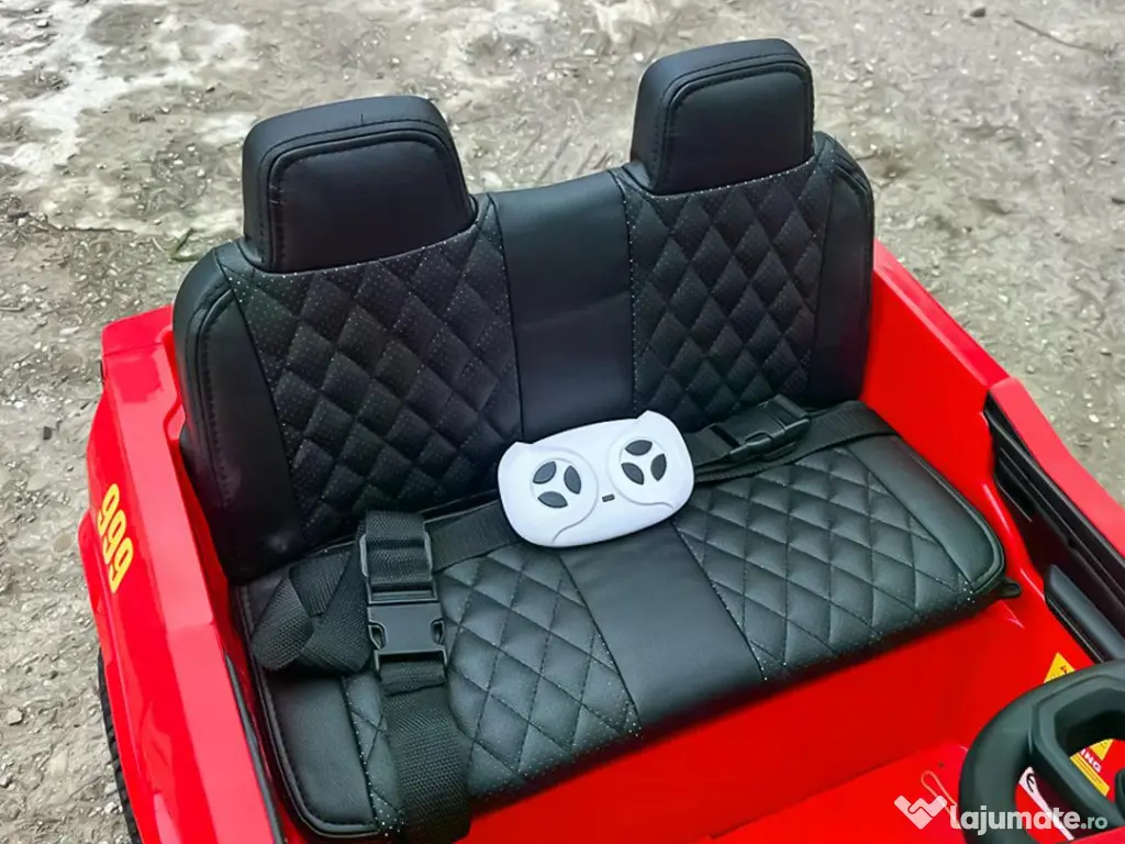 Masinuta electrica pentru 2 copii Kinderauto FirePatrol 4x200w, 24V RED 