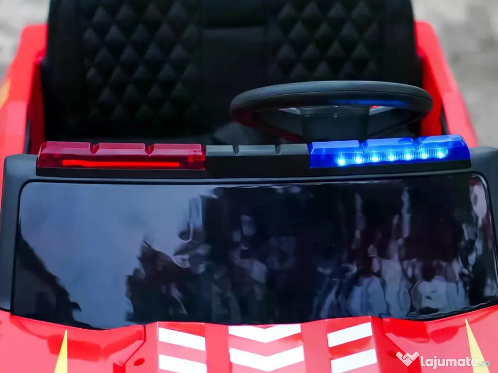 Masinuta electrica pentru 2 copii Kinderauto FirePatrol 4x200w, 24V RED 