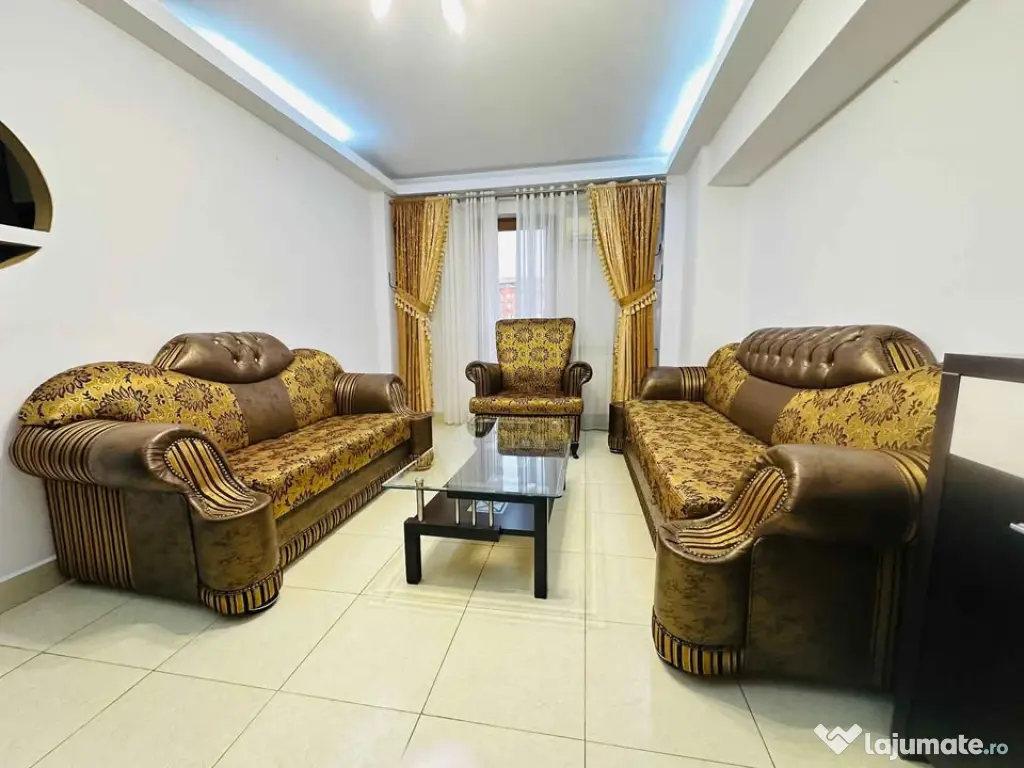 Living Premium: Canapea Extensibilă + Canapea Fixă + Fotoliu + Masă CADOU 