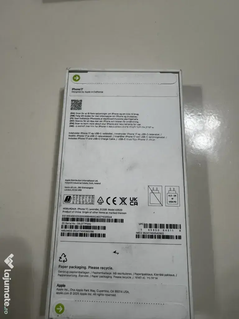 iPhone 17 512gb sigilat negociabil